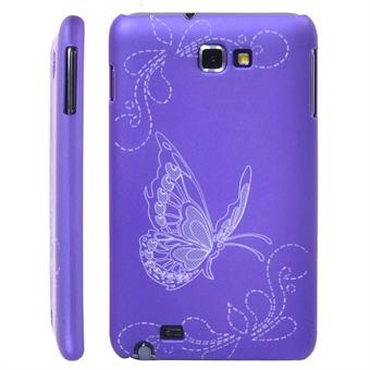 Galaxy Note Butterfly-cover (Paars)