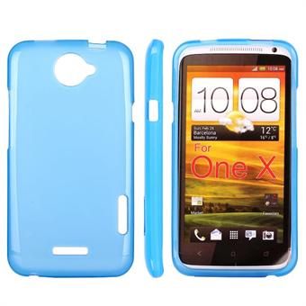 Eenvoudige siliconen HTC ONE X (blauw)