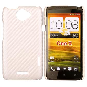 Corbon Cover HTC ONE X (Wit)