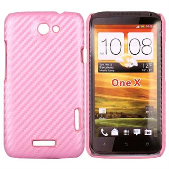 HTC One X Corbon Cover (roze)
