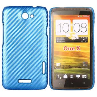 HTC One X Corbon Cover (Blauw)