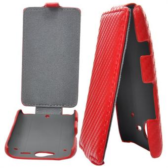 Carbon Case voor HTC ChaCha (Rood)