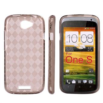 Geruite Cover HTC ONE S (Grijs)