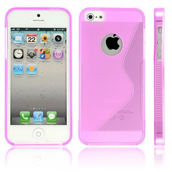 Stift siliconen hoes voor iPhone 5 / iPhone 5S / iPhone SE 2013 (roze)