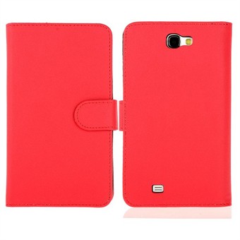 Zacht plastic/leren hoesje Samsung Galaxy Note 2 (rood)