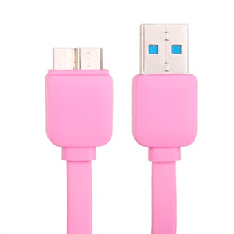 Platte USB 3.0 oplaad/sync kabel 1M (Roze)