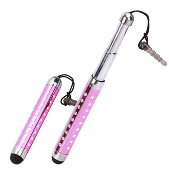 Universal Crystal Stylus Touch Pen (roze)