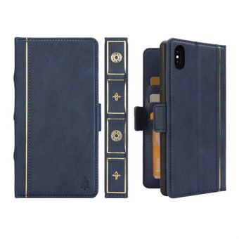 Book Book Leren Card Case iPhone XS Max - Blauw