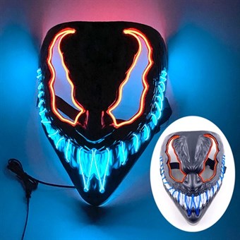 Cosplay Venom-masker met Ingebouwd Neon LED-lichteffect - Nieuw Ontwerp