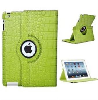 Krokodil roterende hoes voor iPad 2/3/4 (groen)