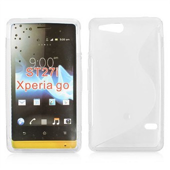S-Line siliconen hoes - Xperia Go (wit)