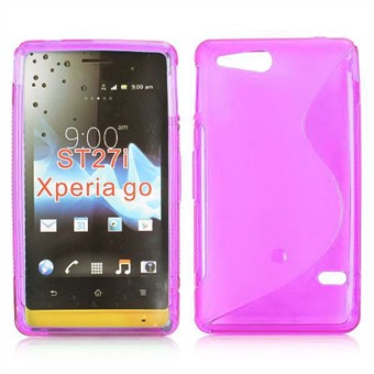 S-Line siliconen hoes - Xperia Go (roze)