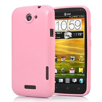 HTC ONE X - Siliconen Cover (Baby Roze)