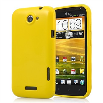 HTC ONE X - Siliconen Cover (Geel)