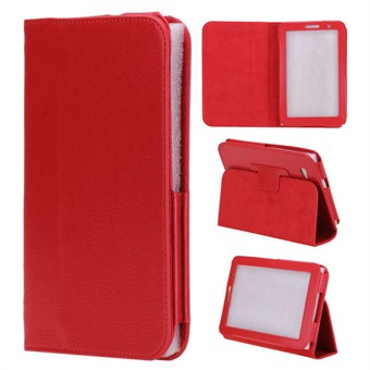 Eenvoudige Samsung Galaxy Tab 7.0 lederen tas (rood)