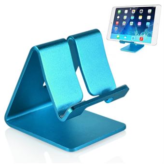 Aluminium houder voor Smartphone/ Tablet, Universal - Turkoois Blauw