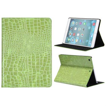 Krokodil iPad Air 1 leren tas (groen)