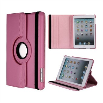 Denemarken\'s goedkoopste 360 roterende hoes voor iPad Mini 1 / iPad Mini 2 / iPad Mini 3 (roze)