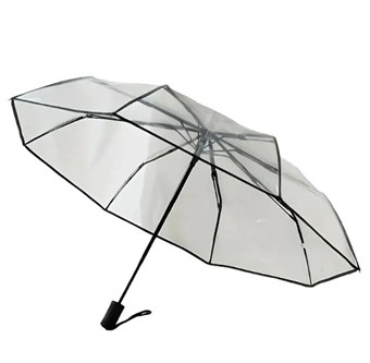 Transparante Paraplu Opvouwbaar - 54 x 98 cm - 1 stuk