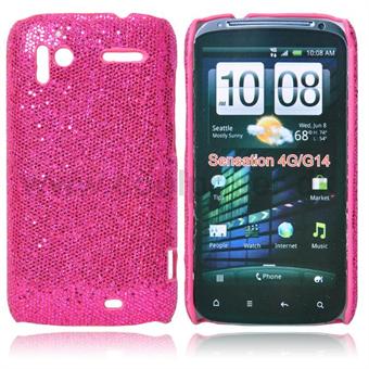 Glanzende harde hoes voor HTC Sensation G14 (roze)