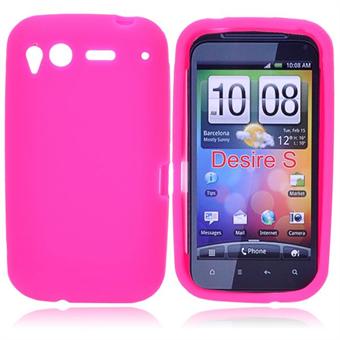 HTC Desire S siliconen hoesje (roze)