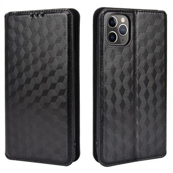3D Rhombus Embossing Auto Absorberend, Stand Lederen Cover Mobiele Telefoon Stand Case Shell voor iPhone 11 Pro 5.8 Inch
