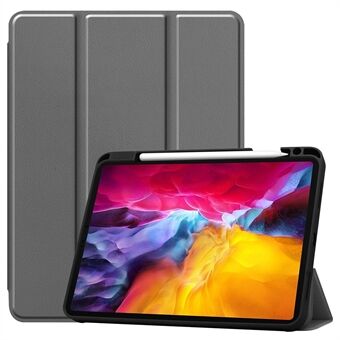 Drievoudige Stand Leren tablethoes Smart Case Shell met pensleuf voor iPad Pro 11-inch (2021)
