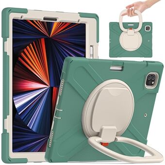 Magnetisch geabsorbeerd etuiontwerp Hybride tablethoes met 360 ° draaibare Kickstand-hoes voor iPad Pro 12,9 "(2021)