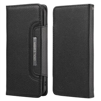 Afneembare 2-in-1 Litchi Texture Stand Design Leren Case met TPU Phone Cover voor iPhone 13 Pro - Zwart