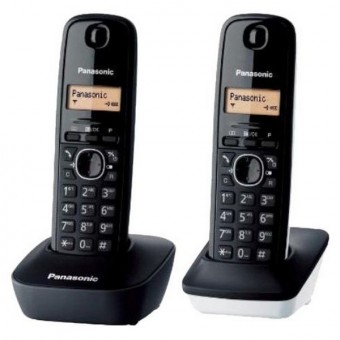 Draadloze telefoon Panasonic KX-TG1612SP1 Zwart Wit (2 stuks)