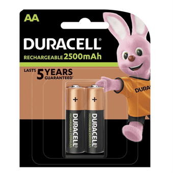Duracell 2500mAh Oplaadbare AA-batterijen - 2 st