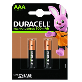 Duracell 900mAh oplaadbare AAA-batterijen - 2 st