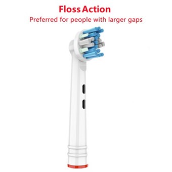 Losse Opzetborstels voor Braun Oral-B Elektrische Tandenborstel - 4 stuks - Floss Action