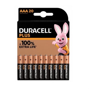 Duracell Plus 100% MN2400 AAA - 20 stuks