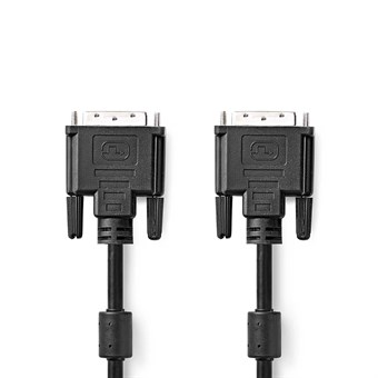 DVI-kabel | DVI-D 24 + 1-pins stekker | DVI-D 24 + 1-pins stekker | 2560x1600 | Vernikkeld | 2.00 meter | Pvc | Zwart | Plastieken zak