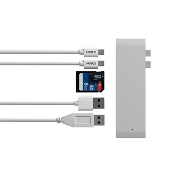 6-in-1 Dual USB Type-C Multi-Port Adapter Dongle Converter voor MacBook