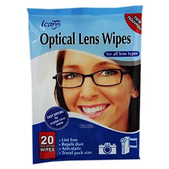 ICare vochtige doekjes voor brillen & cameralenzen - 20 st.