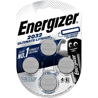 Energizer Ultimate CR2032 - Lithium Batterij - 4 stuks - Geschikt voor AirTag