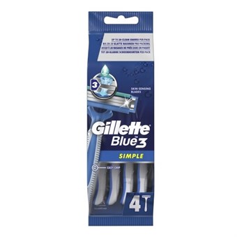Gillette Blue3 Eenvoudige Wegwerpschrapers - 4 st.