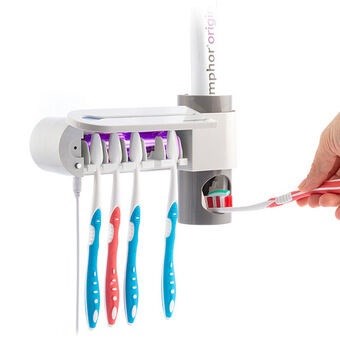 InnovaGoods - Tandenborstel- en tandpastahouder - UV-steriliserend