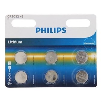 Philips CR2032 - Lithium Batterij - 6 stuks - Past op AirTag