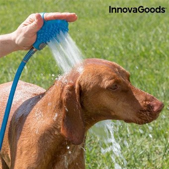Waterslang met borstel voor honden