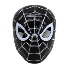 Actiehelden - Zwart Spiderman masker met licht
