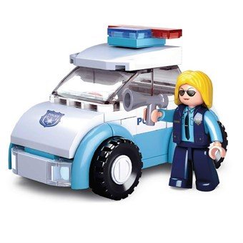 Bouwstenen Girl\'s Dream-serie - Politieagente met politieauto