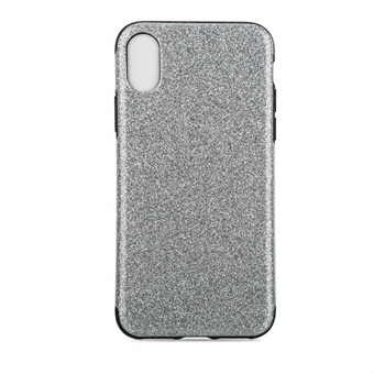 Shiny Glitter Cover in zacht TPU-plastic voor iPhone X / iPhone Xs - Zilvergrijs