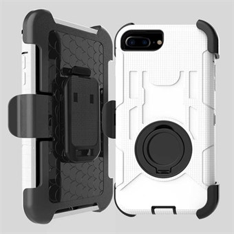 Solide Hardcase met riemclip voor iPhone 7 Plus/ iPhone 8 Plus - Wit