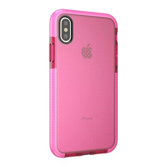 Perfect Glassy Cover in TPU-plastic en siliconen voor iPhone X / iPhone Xs - Roze