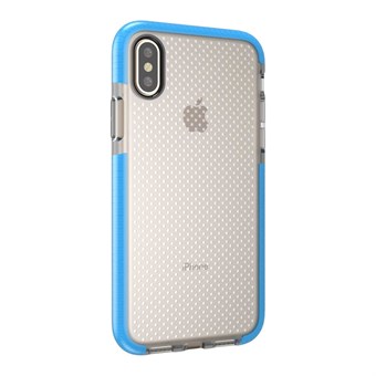 Perfect Glassy Cover in TPU-plastic en siliconen voor iPhone X / iPhone Xs - Blauw