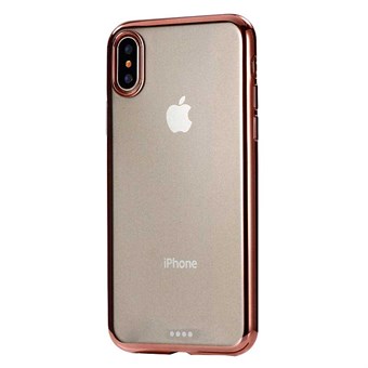 Crystal Clear Cover in zachte TPU voor iPhone X / iPhone Xs - Rood