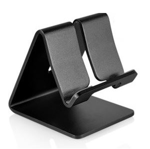 Aluminium houder voor Smartphone/ Tablet, Universal - Zwart